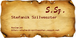Stefanik Szilveszter névjegykártya